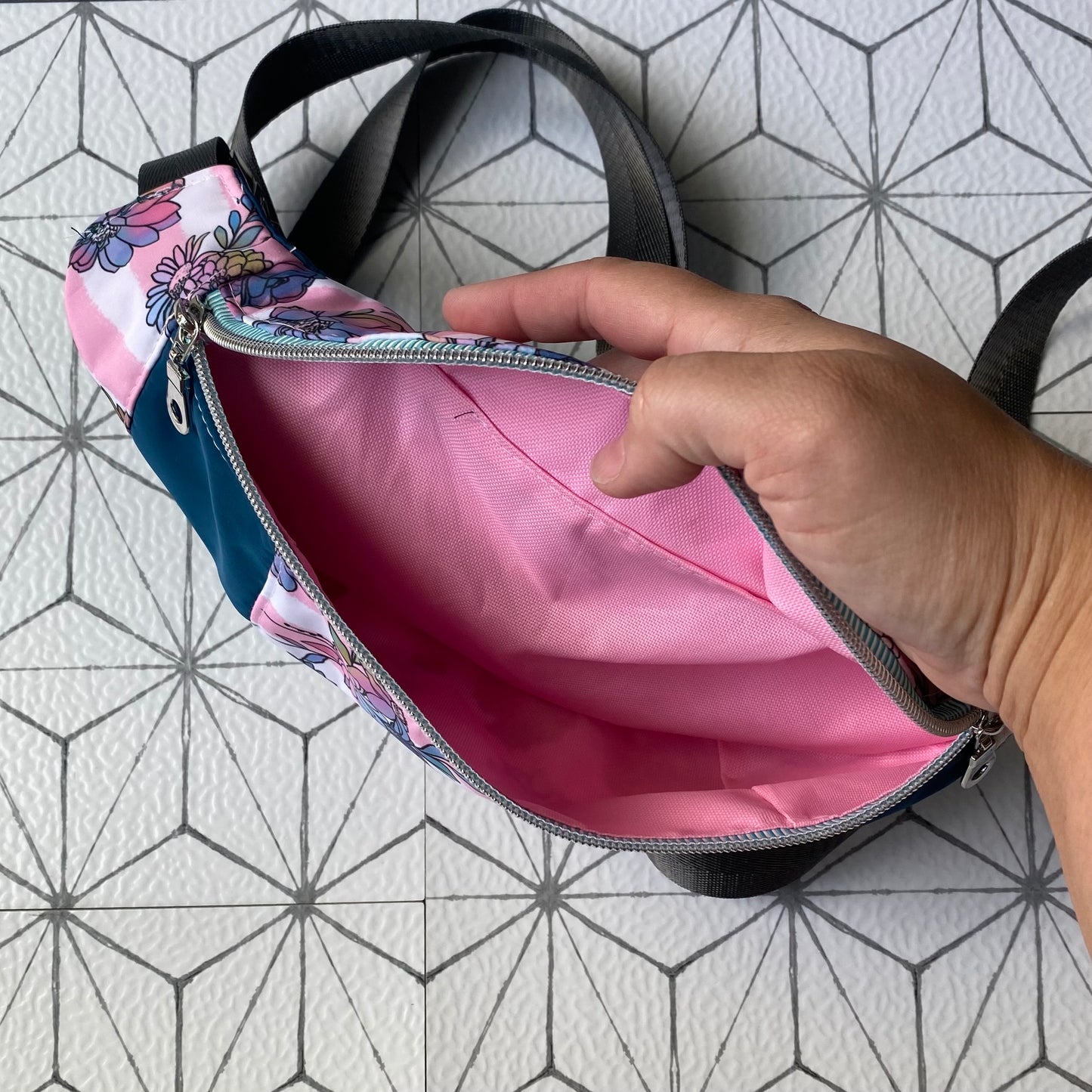 Pink & Teal Belt Bag