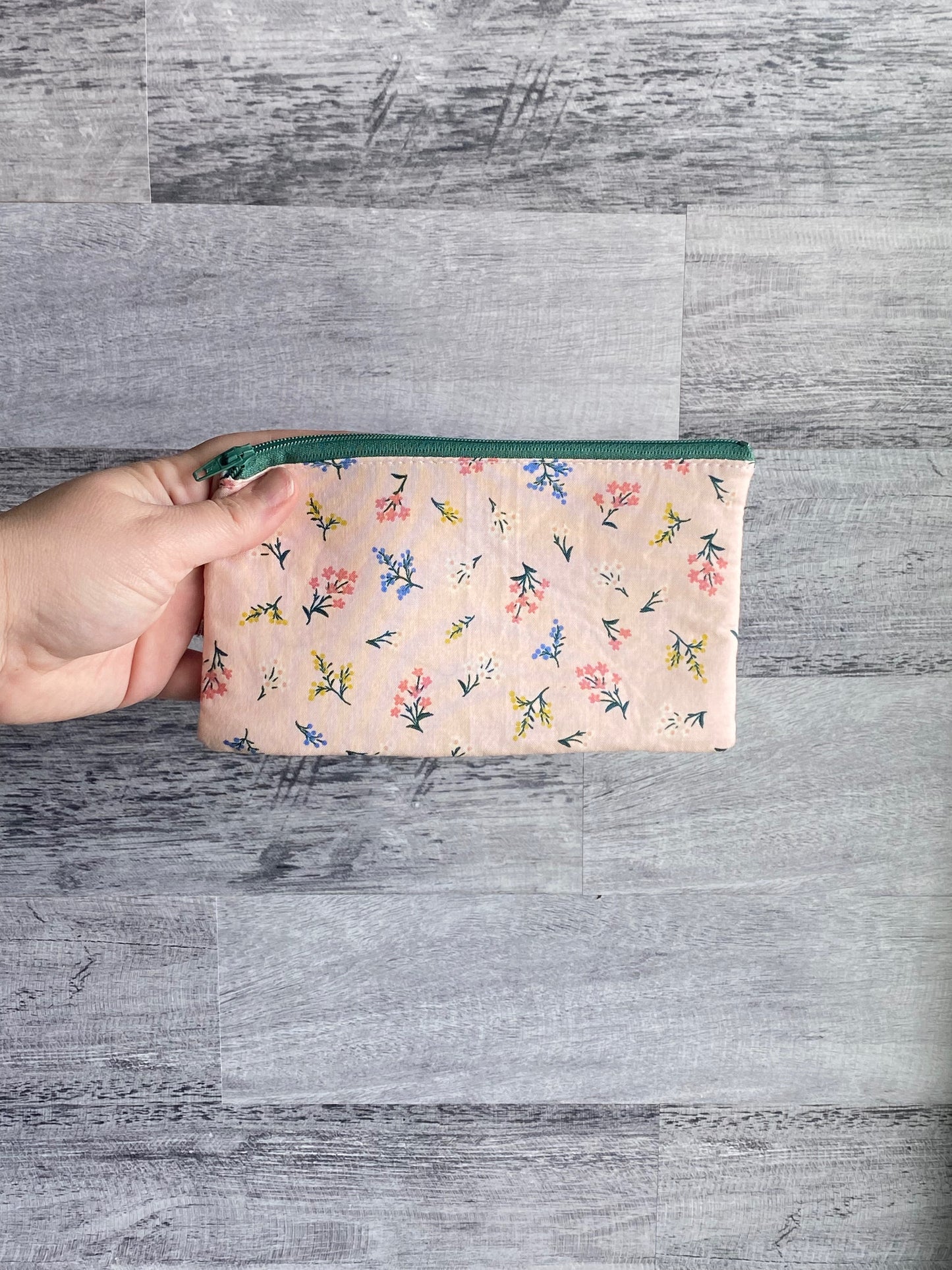 Cute florals on Pink Pencil Pouch